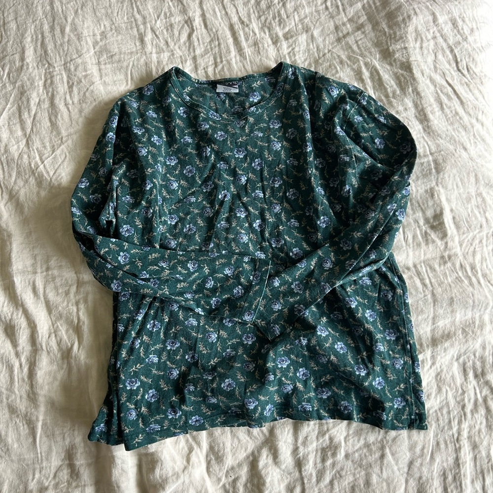 NUOVO County Seat Vintage Cotton Long Sleeve Floral Top